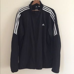 Adidas Black Windbreaker